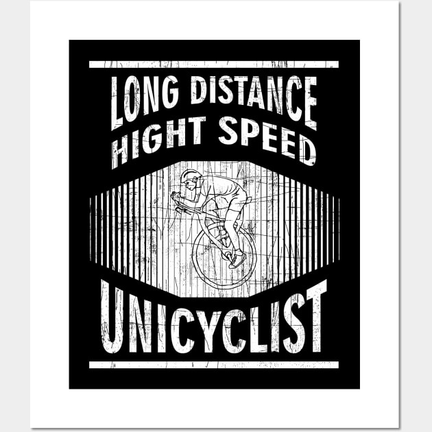 High Speed Hungry Crazy Unicycle Long Distance Biker Wall Art by FancyTeeDesigns